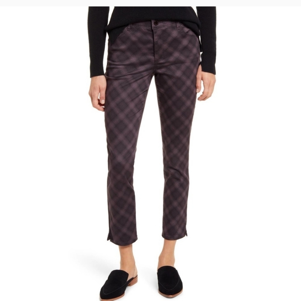 NWT Wit & Wisdom plaid high rise ankle skimmer "Ab solution slimming Jeans Pants
